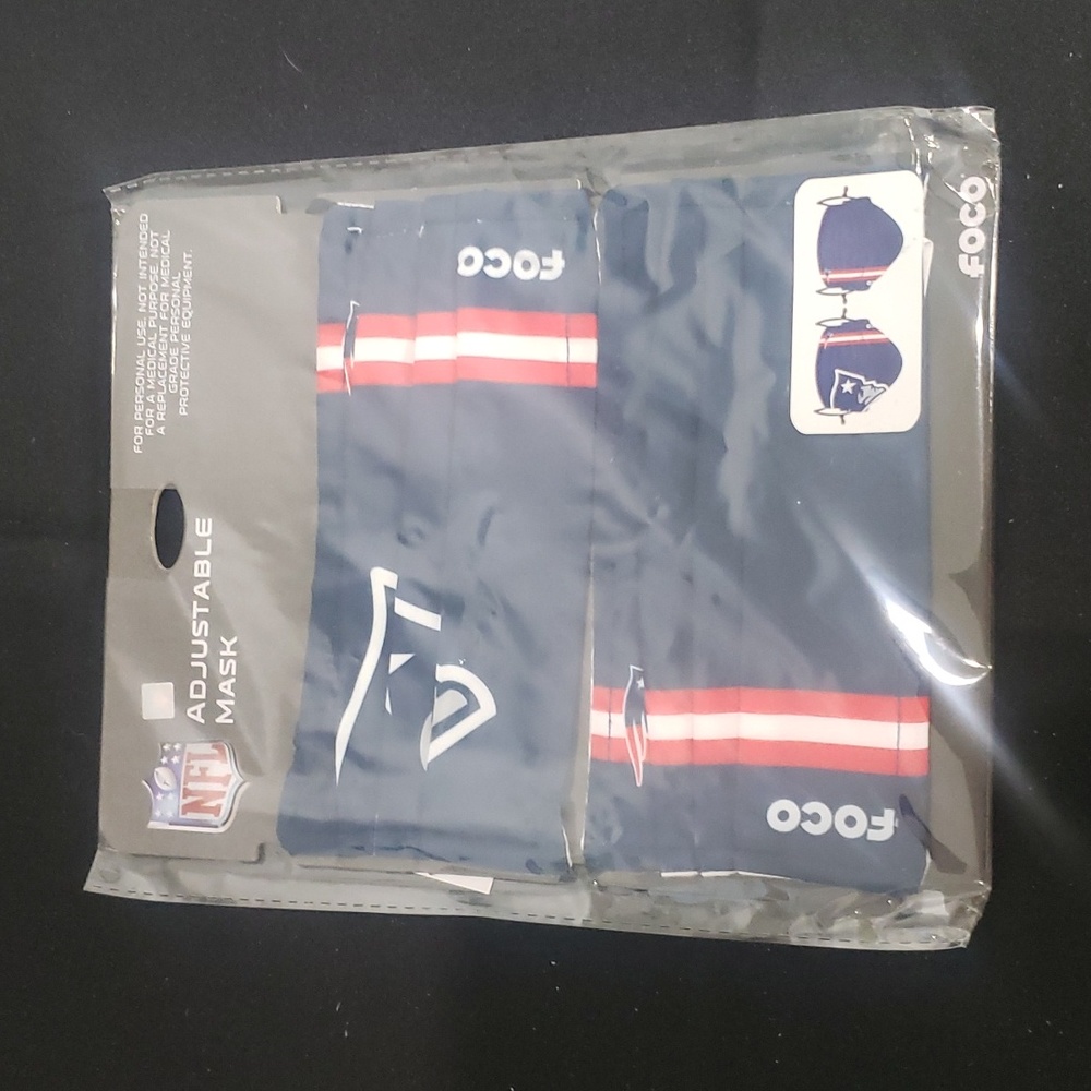 🤯3/$12 NFL New England Patriots Adjustable Face Mask NWT